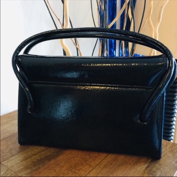 Vintage 1960's Patten Leather Envelope Bag - Picture 2 of 8